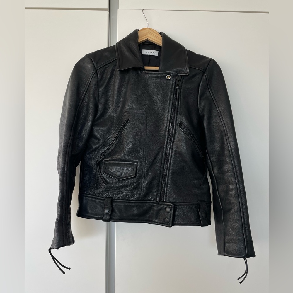 Topshop leather jacket (100% Genuine leather)